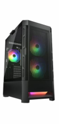 COUGAR PC skříň DUOFACE Pro Black Mid Tower Airflow Front Panel TG Left Panel 2 x ARGB 140mm & 1x 120mm Fans