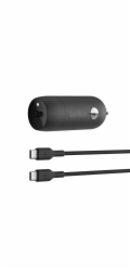 Belkin BOOSTCHARGE 30W USB-C Power Delivery PPS nabíječka do auta + 1m USB-C na USB-C kabel, černá
