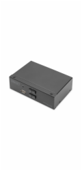 DIGITUS DS-12851 KVM Switch, 2x DP in, DP Out, 2x USB B, 4K @ 60 Hz, černá