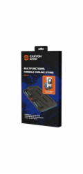 CANYON multifunkční chladící stojan pro PS5, nabíjení 2 PS5 ovladačů, RGB podsvícení, černý