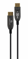Gembird kábel DisplayPort (M - M), 8K, aktívny, optický (AOC), s Ethernetom, prémiový, 30 m, čierny