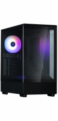 Zalman skříň P10 Black / miniT / 1x120mm fan ARGB / USB 3.0 / USB-C / temperované sklo / černá