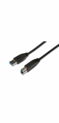 Digitus Připojovací kabel USB 3.0, typ A - B M / M, 1,8 m, kompatibilní s USB 3.0, bl