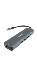 PremiumCord USB-C na HDMI, 2x USB3.2, PD 100W,RJ45