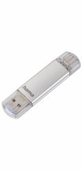 Hama Flash Pen Laeta, USB-C/USB-A 3.1, 16 GB, 40 MB/s, stříbrný