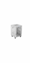 Lanberg Standing Rack instalační skříňka 19 15U 600x600 šedé skleněné dveře Lanberg LCD (ploché balení)