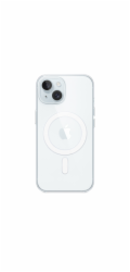 iPhone 15 + Clear Case with MagSafe