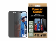 PanzerGlass - Ochrana obrazovky pro mobilní telefon - ultra široký tvar - sklo - s bezpečnostním filtrem - dvoucestné - barva rámu černá - pro Apple iPhone 16 Plus