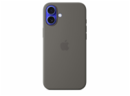 iPhone 16 Plus Silicone Case with MS - Stone Gray