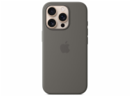 iPhone 16 Pro Silicone Case with MS - Stone Gray
