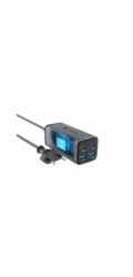 ForCell nabíječka FORCELL F-ENERGY GaN III VT-49 stolní nabíječka 2 x typ C + 2 x USB A PD QC4.0 SFC2.0 5A 100W šedá