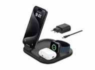Belkin BOOST CHARGE™ Qi2 15W 3v1 Magnetický nabíjecí stojan, skládací, černá