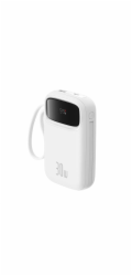 Baseus power banka Qpow 10000mAh 30W bílá s USB-C kabelem