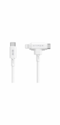 Hyper kábel HyperJuice USB-C/Lightning Hybrid Silicone Cable 1.5m - White
