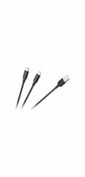 Kabel CABLETECH KPO3944 USB - USB-C/Lightning 1m Black