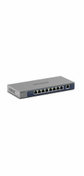 NETGEAR GS108MX - Přepínač - neřízený - 8 x 10/100/1000 + 1 x 10Gb Ethernet - desktop, pro připevnění na zeď - pro NETGEAR AGM731F; ProSafe AGM731F, AGM732F, AGM734, AXM761, AXM762, AXM764