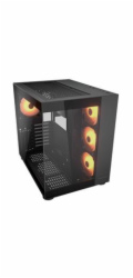 COUGAR PC skříň FV150 RGB Black Mid tower Dual-Chamber ATX glass, 4x 120mm ARGB fans