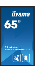 iiyama ProLite TF6539AS-B1AG - 65" Třída úhlopříčky (64.5" zobrazitelný) displej LCD s LED podsvícením - digital signage - s vestavěný mediální přehrávač a dotyková obrazovka (multi touch) - Android -