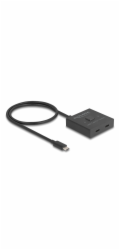 Delock - Rozdelovac/prepínac videa - 10 Gbps, obousmerný, 8K - 2 x USB-C - desktop