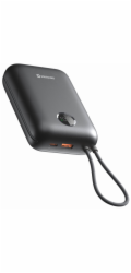 Swissten Power bank VOLTBOX 35W 30000 mAh s integrovanými kabely - USB-C, A, Lightning / černá