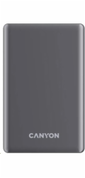 CANYON Power Bank PB-510, 10000 mAh, Magsafe wireless, 20W, Dark grey