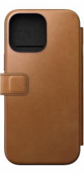 Nomad Modern Leather Folio, anglická hnědá-C - iPhone 16 Pro