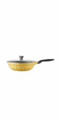 BUYDEEM CP151 hliníková pánev s nepřilnavým povrchem, průměr 26 cm, barva žlutá