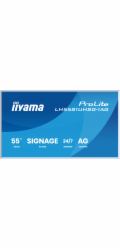 iiyama ProLite LH5581UHSG-1AG - 55" Trída úhloprícky (54.6" zobrazitelný) displej LCD s LED podsvícením - digital signage - s vestavený prehrávac médií SoC - 4K UHD (2160p) 3840 x 2160 - bílý rámecek,
