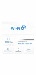 MERCUSYS Halo H80X(1-pack) WiFi6 Mesh (AX3000,2,4GHz/5GHz,3xGbELAN/WAN)
