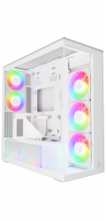 ARCTIC skříň Xtender / E-ATX / 2x120mm ARGB fan / 2xUSB / USB-C / vertical GPU kit / čiré sklo / bílá
