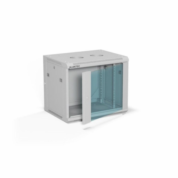 ALANTEC Regálová skříň 19" 9U 600x450, Šedý FLAT PACK