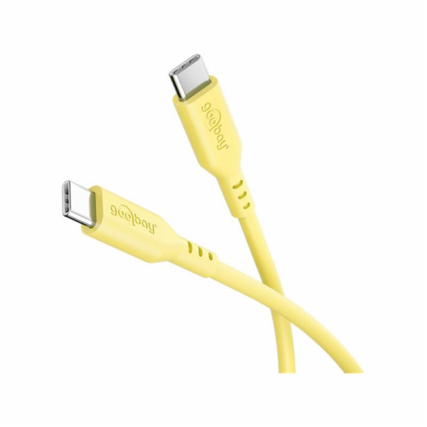 Goobay USB 2.0 Silikonkabel gelb, USB-C Stecker > USB-C S...