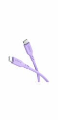 Goobay USB 2.0 Silikonkabel lila, USB-C Stecker > USB-C Stecker (lila, 1,5 Meter, PD 60 Watt)