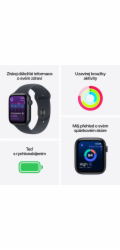 Apple Watch SE 3 GPS + Cellular 44mm Polnočný hliník s polnočným športovým remienkom - S/M