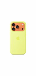 iPhone 17 Pro Silicone Case with MS – Neon Yellow
