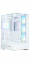 Zalman skříň P40 Prism Plus / midT / 4x120mm ARGB fan / 2xUSB 3.0 / USB-C / panoramatická / bílá