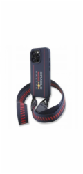 Red Bull Silicone Vertical Logo MagSafe Zadný Kryt + Crossbody popruh pre iPhone 16 Pro modrý