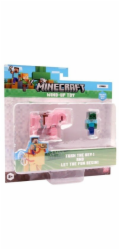 MINECRAFT S2 3D WIND-UP TOY - BABY ZOMBIE & PIG
