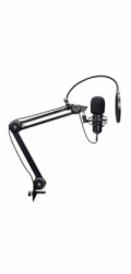 TRUST mikrofon GXT270 Emita II s nastavitelným ramenem, USB-C, černá