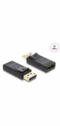 Delock - Video adaptér - DisplayPort s piny (male) do HDMI se zdírkami (female) - cerná - aktivní, podpora HDR10, podpora 1080p, podpora 4K144Hz (3840 x 2160), podpora 8K60Hz (7680 x 4320)