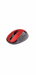 C-TECH myš WLM-02, černo-červená, bezdrátová, 1600DPI, 6 tlačítek, USB nano receiver
