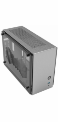 Zalman skříň M2 Mini / mini tower / ITX / 80 mm fan / USB 3.0 / USB 3.1 / riser card / prosklené bočnice / stříbrná