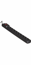 Přepěťová přepěťová lišta Activejet Combo, 9 zásuvek, 1,5 m, černá