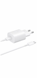 Samsung síťová nabíječka EP-TA800EWE + kabe EP-DA705BWE USB-C, 25W, bílá, (bulk)