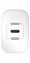 CONNECT IT Voyager2 nabíjecí adaptér 1×USB-C, 25W PD, bílá