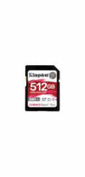 Kingston SDXC karta 512GB Canvas React Plus, UHS-II, U3, V60, R:280/W:150MB/s