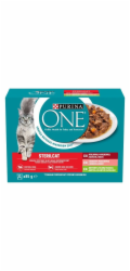 PURINA One Sterilcat mix příchutí - mokré krmivo pro kočky - 12 x 85g