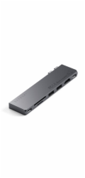 Satechi USB HUB Satechi Pro Hub Slim - hliníkový hub s dvojitým USB-C pro MacBook (USB 4, HDMI, 2x USB-A, SD/microSD, USB-C) (vesmírně šedý)