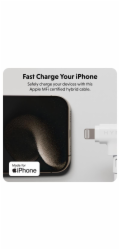 HyperJuice - Kabel Lightning - USB-C s piny (male) do Lightning, USB-C s piny (male) - 1.5 m - bílá