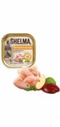 SHELMA Chicken and liver pate - mokré krmivo pro kočky - 100g